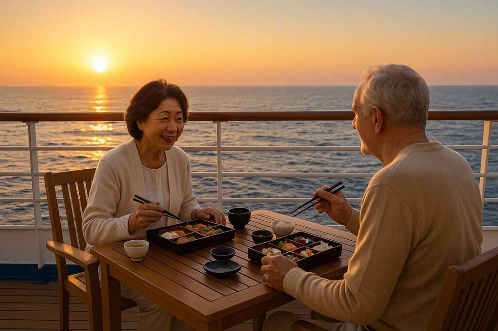 シニア夫婦で楽しむ:静かな船内・和食・バリアフリー対応