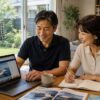 クルーズ旅行会社を比較検討している夫婦