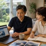 クルーズ旅行会社を比較検討している夫婦
